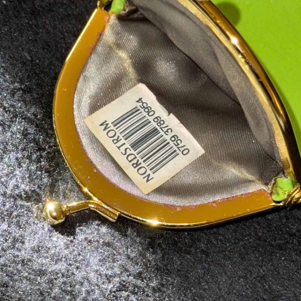 Kate Spade Lime Green Glasses Case with Gold Accents - Picture 6 of 12